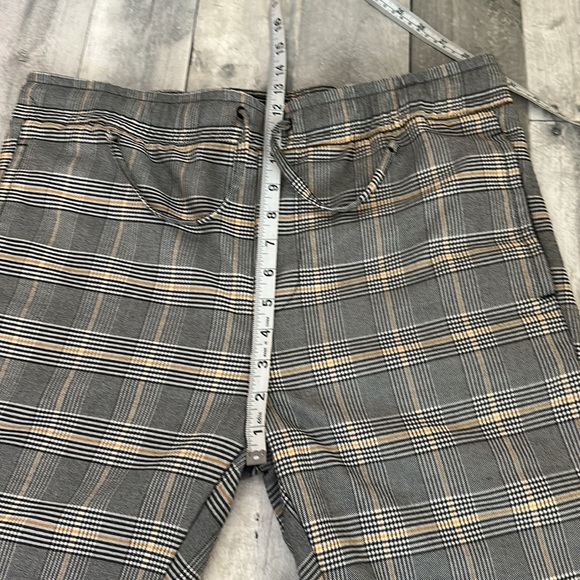 Gray Gold Plaid Drawstring Pants Size L - Picture 7 of 10